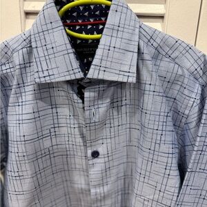 Stylish Blue Checkered Kids Button Down Shirt